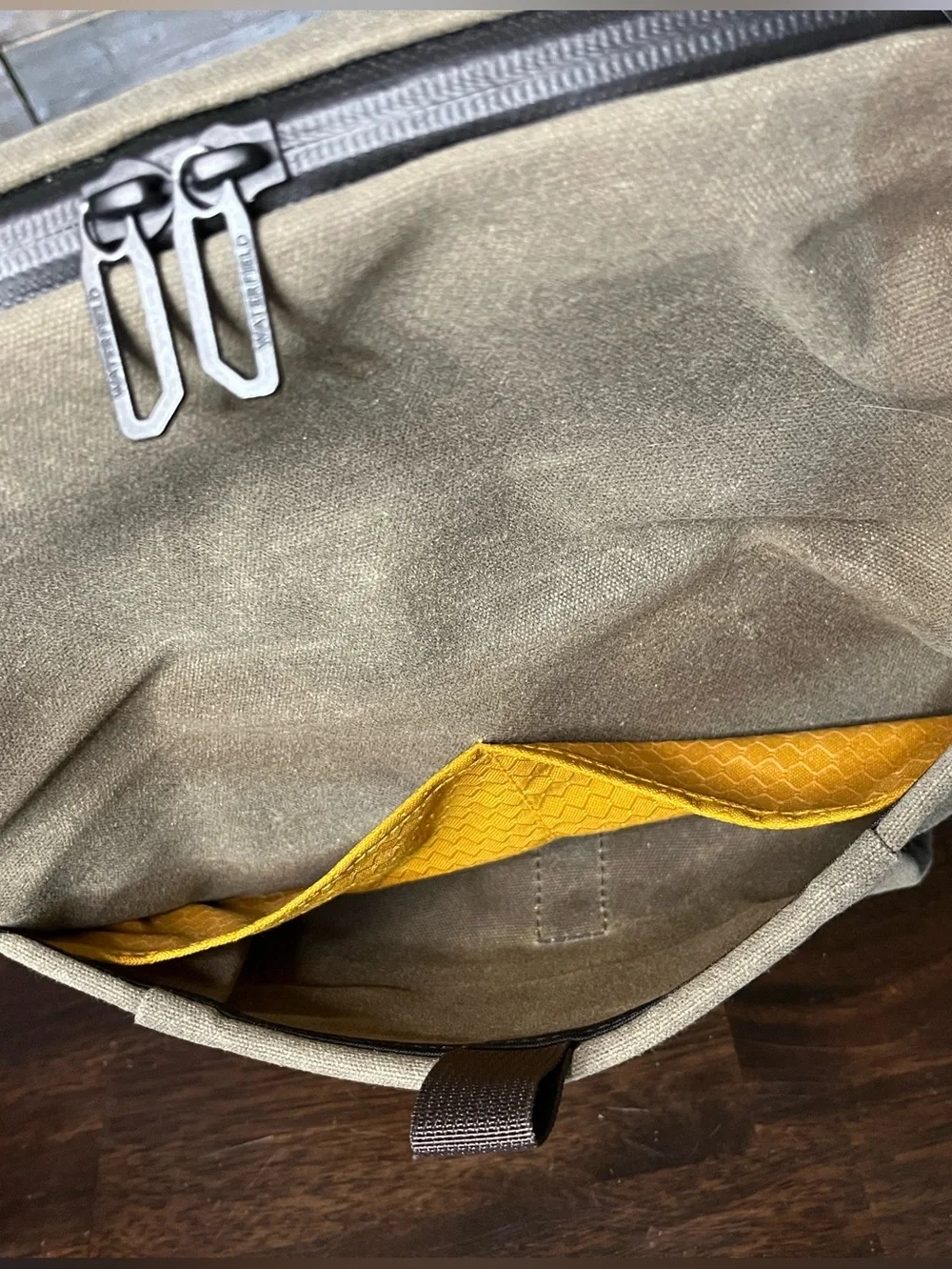 Waterfield Designs (sfbags . com) Miles Laptop Backpack, Leather, Waxed Canvas
